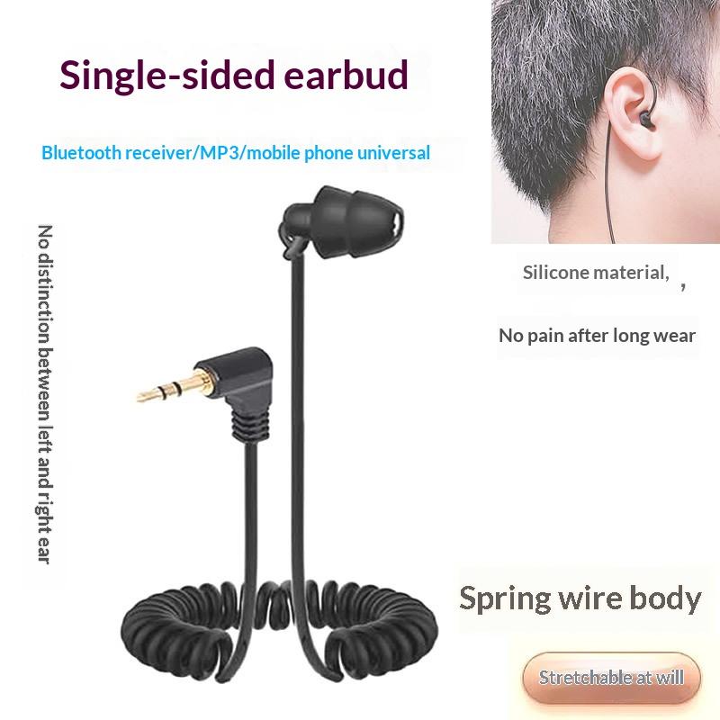 Noise Cancelling Headphone - In-Ear-Kopfhörer mit Einzelohr, starkem Bass, flexiblem