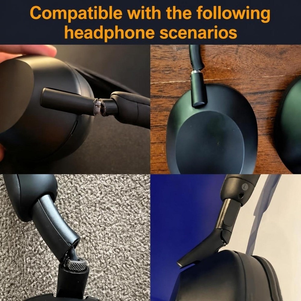 Sony Headphone Wh-1000Xm5 - Kunststoff-Kopfhörer-Scharnier-Reparaturset mit Demontagewerkzeug, Komplettset, Kunststoff-Scharnier-Schieber-Verbinder für
