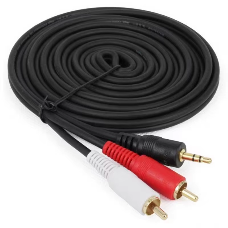Audio Splitter Y - Geeignet für PC-DVD, Computer-TV-Recorder, Lautsprecher, 3,5-mm-auf-2-RCA-Audio-