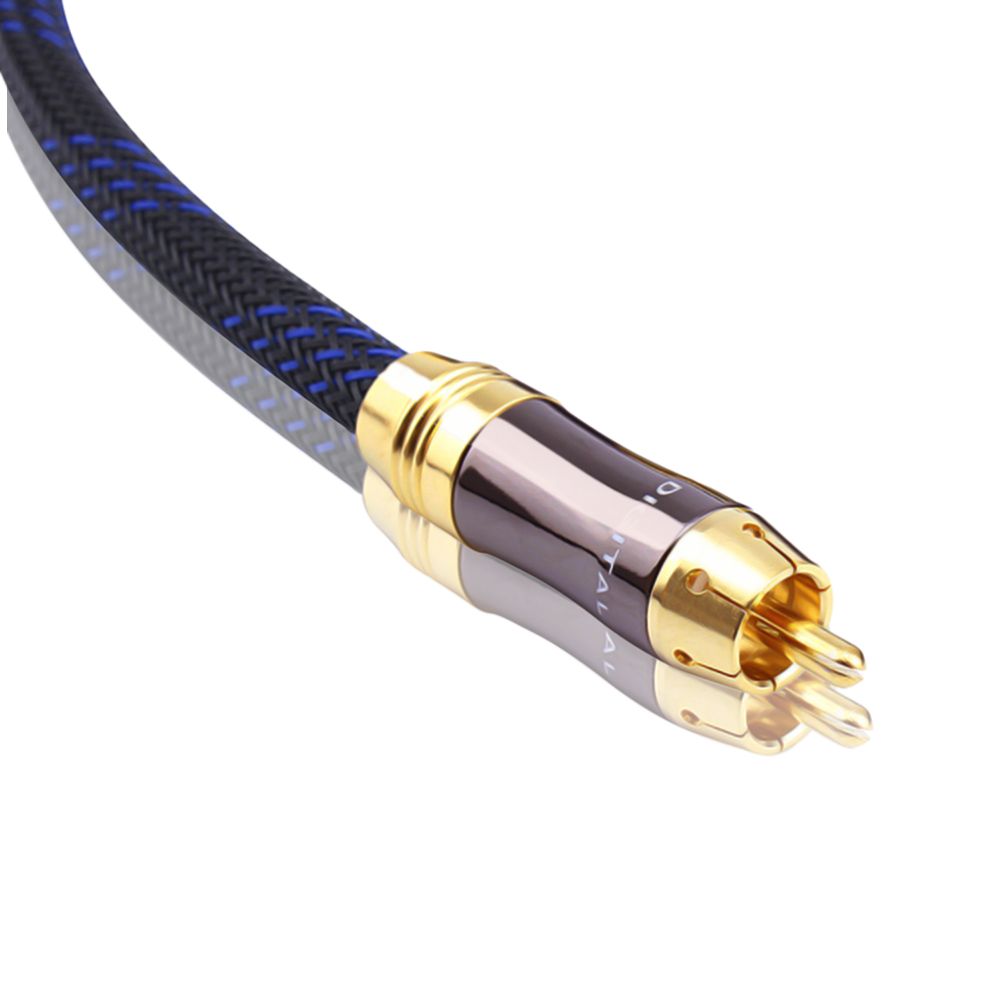Audio Splitter Y - Digitales koaxiales HiFi-Audio-/Videokabel (Außendurchmesser 8,0 mm),