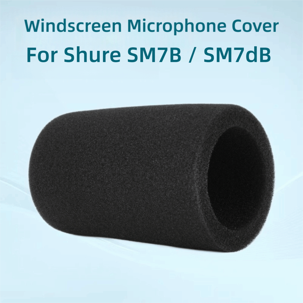 Shure Mic Sm7B - 1 Stück Ersatz-Mikrofon-Windschutz, beflockter Schaumstoff-Windfilter, Mikrofonabdeckung