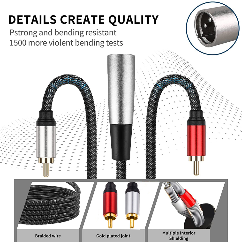XLR 3Pin Stecker/Buchse auf 2R – Audio Splitter Y Bewertung und Preis