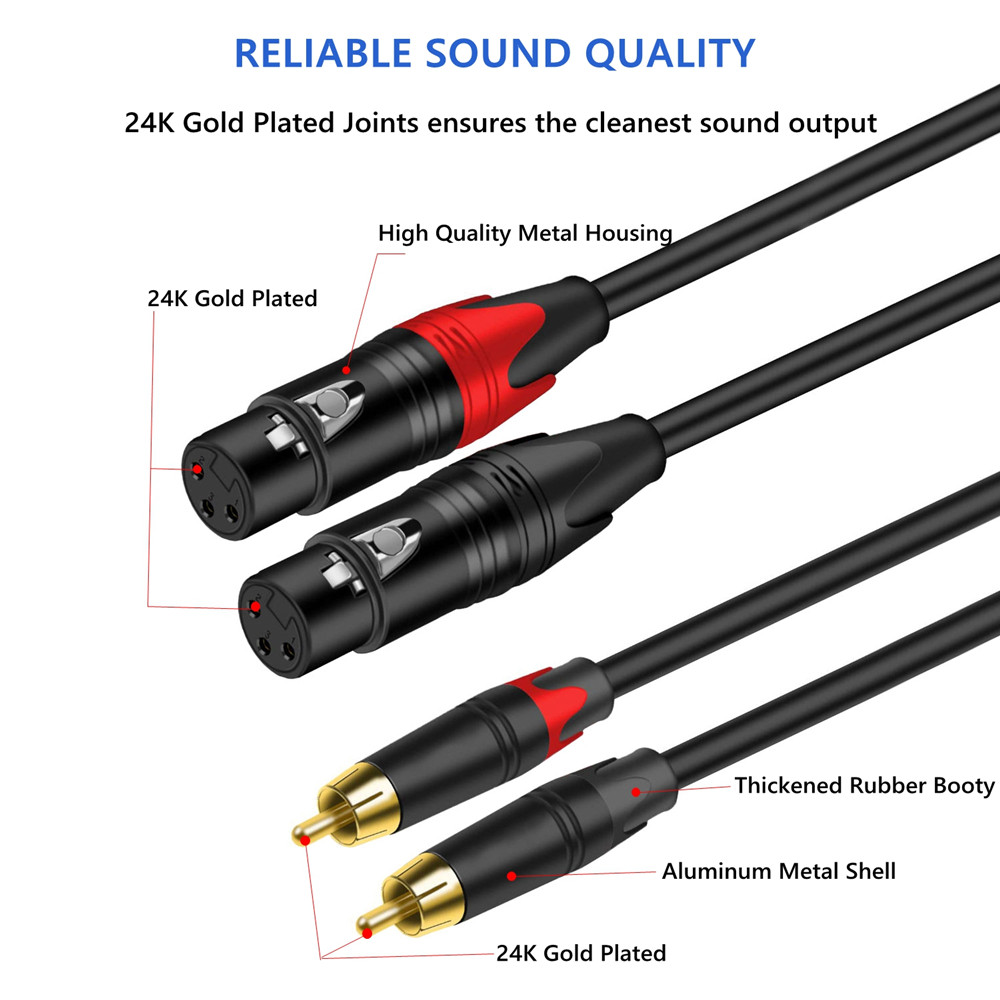 Dual Lotus 2RCA zu Dual XLR (m – Audio Splitter Y Bewertung und Preis